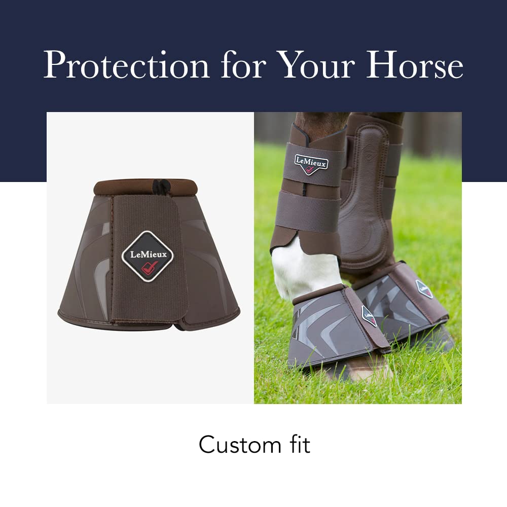 LeMieux Rubber Bell Overreach Horse Boots - Protective Gear and Training Equipment - Equine Boots, Wraps & Accessories (Black -